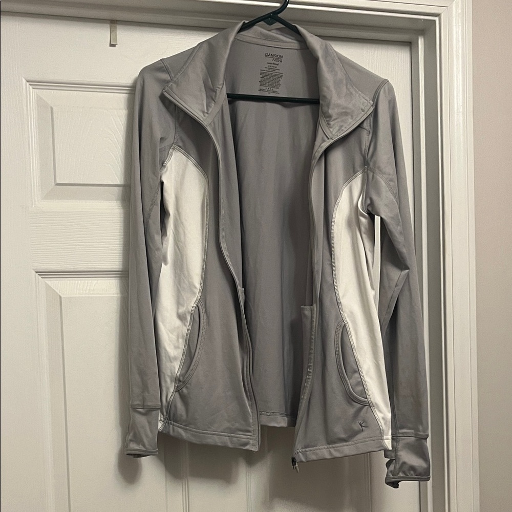 Danskin Now Women's Gray and White activewear.